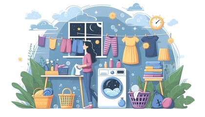 Laundry Day illustration