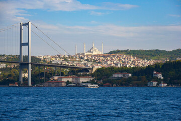 Bosphorus bridge and city scape in Istanbul, Turkey