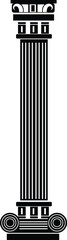 Antique columns silhouettes vector set