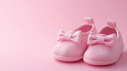 Pink Baby Shoes with Bows