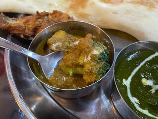 インド料理ナンカレーとタンドリーチキン