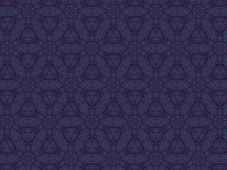 Seamless dark purple geometric pattern with intricate floral details.