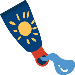 Vector : Colorful Sunscreen Beach Club Holiday Vacation Illustration 