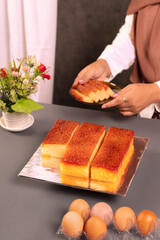 caramel cassava cake