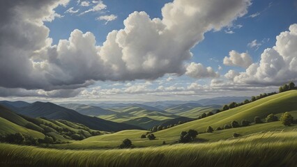 Obraz premium Nature beauty ,beautiful landscape scenery ai gen