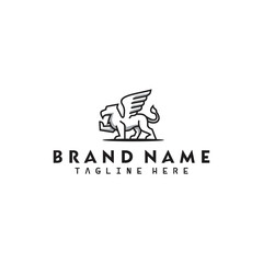 Griffin logo design in vector
