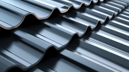 Metal roofing sheets stacked neatly on a construction site showcasing modern design and durability in building materials