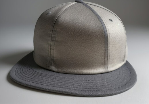 Mockup, Stylish Two Tone Gray Baseball Cap Fashion Accessory, Grey and Beige Hat, Headwear Apparel, Modern Design
