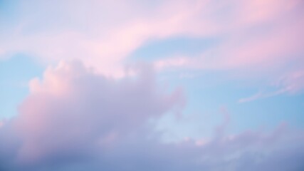 Dreamy Pastel Sky With Delicate Clouds and Blurry Texture
