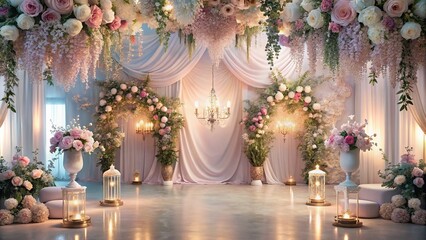 Surreal Wedding Backgrounds - Luxurious Postcard Design