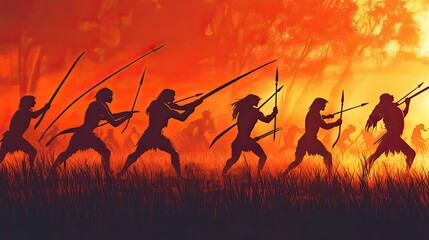 Ancient Warriors Engage In Fiery Tribal Combat