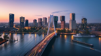 Fototapeta premium landscape of city view with colors