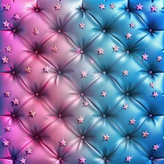 Fototapeta premium Blue and Pink Leather Background With Stars.