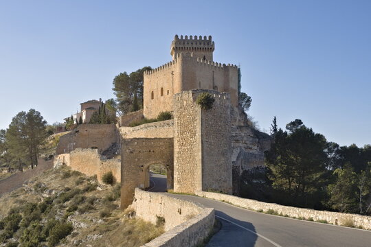 view of the impressive castle of alarcon 