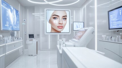 Modern Tech Consultation Room in Beauty Clinic