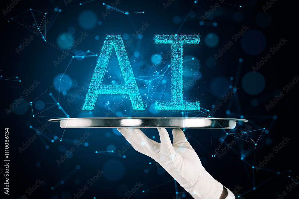 Aufkleber AI concept with 