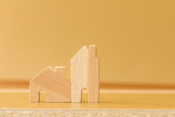 Many houses are lined up to present and choose to buying for owner home or investing for real estate put on the desk in the office, Loan and fund concept.