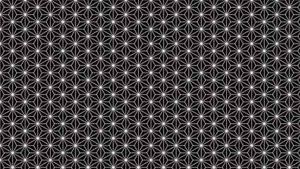 黒色の麻の葉模様