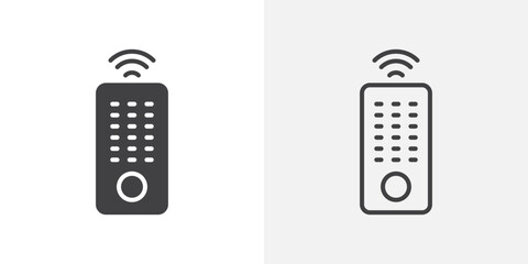 Remote icon vector set. Black and white.