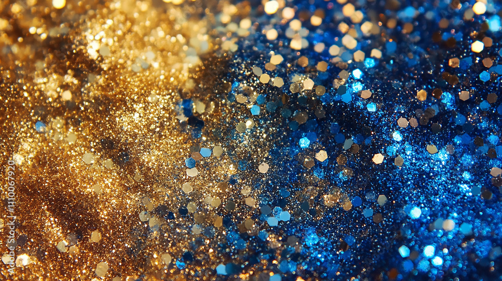 Wall mural glowing red and gold sparkle background with bokeh effect captivating golden sparkles enchant in a m
