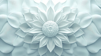 Obraz premium fractal white flower