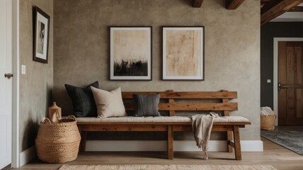 "Desert-Inspired Guest Room with Warm Earth Tones"
