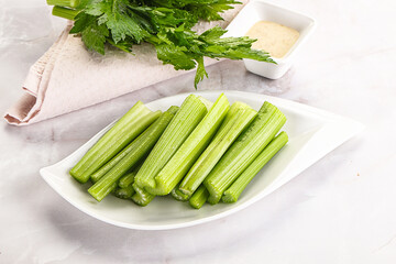 Vegan cuisine - dietary celery cticks