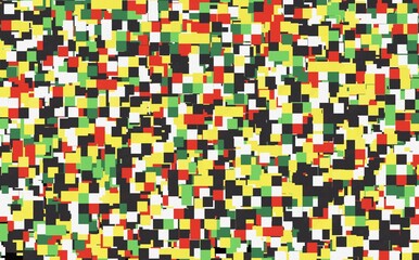 Old analog tv no signal glitch scratches distorted pixels and colorful static noise in a retro display