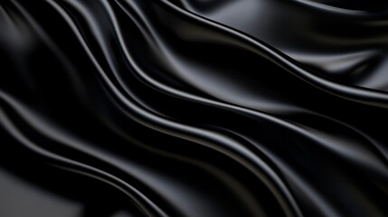 Fototapeta premium Close-up black fabric smooth elegant texture appears to Texture. Pattern.pattern. silk
