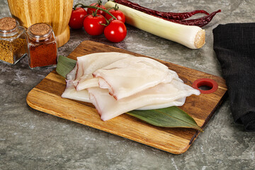 Fresh raw squid for cooking