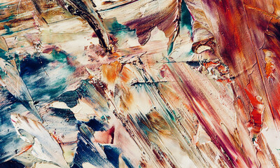 Abstract art background . Hand painting artwork on canvas .