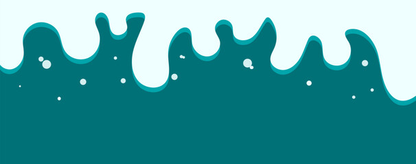 Winter background, Christmas New Year cold season vector illustration. Snow cap snowfall round snowflakes, hand drawn. Icicles. Poster for text, print for design.  Fashionable, Children's.Doodle Funny