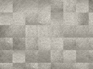 質感のある銀色の和紙素材。市松模様。