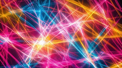 Abstract colorful light streaks.