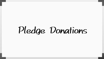 Pledge Donations のホワイトボード風イラスト