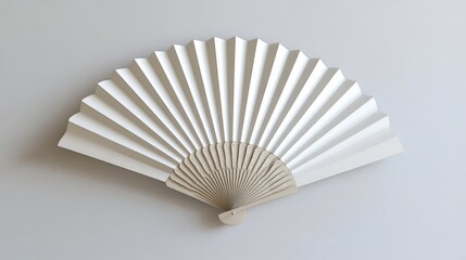 White paper fan scalloped edge standing upright plain Mockup