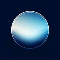Abstract circular design with gradient blue hues.