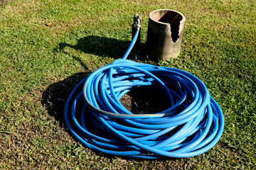 hose on the grass