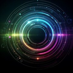 Obraz premium Abstract circular design with vibrant colors.