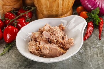 Canned tuna fish for salad