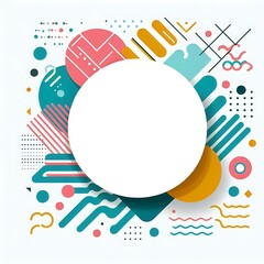 Obraz premium Abstract geometric design with a blank center.