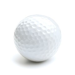 White golf ball on white background