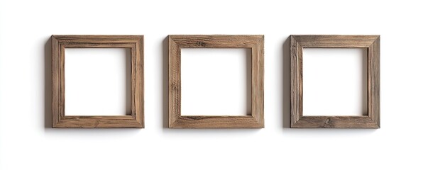 Elegant Wooden Picture Frames: Stylish Trio for Your Home Decor
