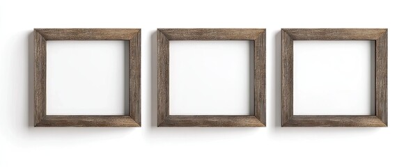 Elegant Wooden Picture Frames: Stylish Trio for Your Home Decor