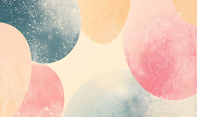 Fototapeta premium A colorful abstract design with soft shapes and textures.