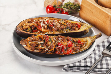 Baked eggplant with minced meat