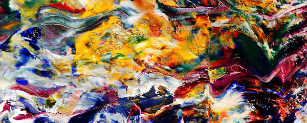 Fototapeta premium Abstract art background . Hand painting artwork on canvas 