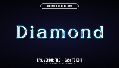 Diamond editable text effect