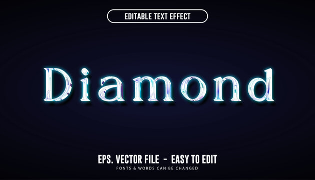 Diamond editable text effect