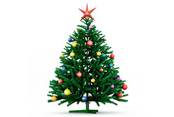 chrismast tree with colour ballons